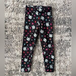 Charming Black Cat Patterned Leggings for Kids
